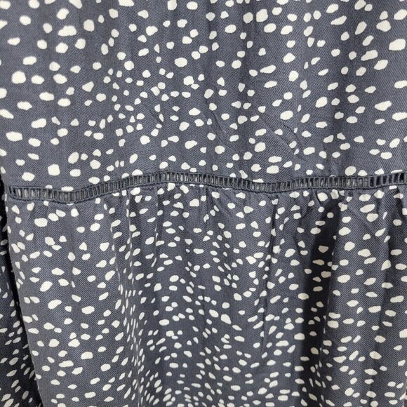 Ingrid & Isabel Maternity Maxi Dress Women Medium Blue Polka Dot 3/4 Sleeve - Picture 4 of 11